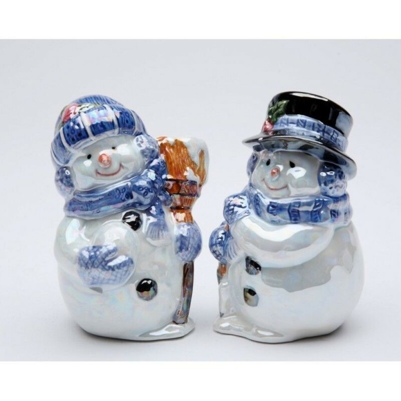 Glossy Snowman Salt and Pepper Set by Cosmos - Picture 2 of 4